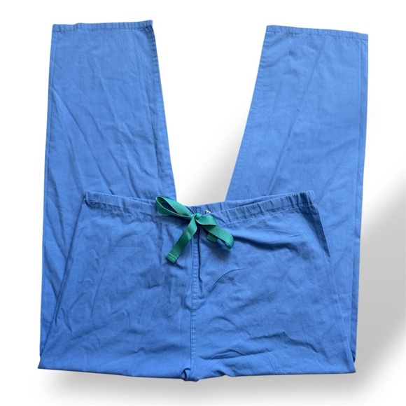 Medical Women’s Blue Scrub Pants with Waist Drawstring Size Medium - Picture 2 of 4